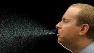 Man sneezing