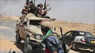 Libyan rebels south-west of Tripoli. 6 July 2011