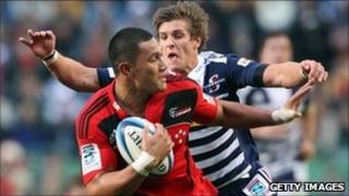 Robbie Fruean of the Crusaders charges up field during the Super Rugby semi-final match between DHL Stormers and Crusaders, at DHL Newlands Stadium on July 02, 2011 in Cape Town, South Africa