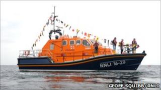 The RNLB Rose in Cornish waters