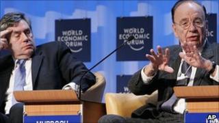 Gordon Brown and Rupert Murdoch in 2007