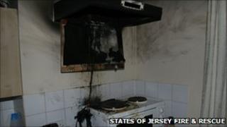 Fire in St Helier bed sit