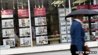 Estate agent's window