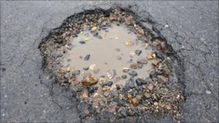 A pothole
