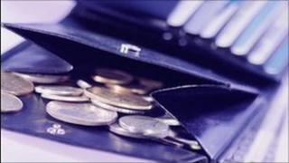 Coins in a wallet