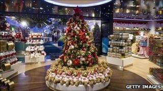 The Christmas shop at Harrods in Knightsbridge, London