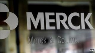 Merck logo at the firm's headquarters in New Jersey