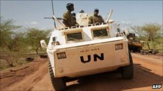 A UN patrol in Abyei