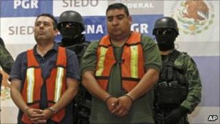 Valdemar Quintanilla Soriano, left, and Jose Huadalupe Yanez Martinez, right, Mexico City 3 Aug 2011