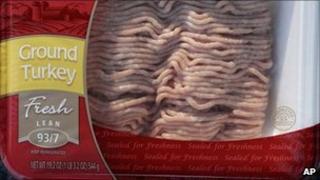 A product subject to meat giant Cargill's recall of 36 million pounds of ground turkey linked to a nationwide salmonella outbreak is shown in Redwood City, California - 3 August 2011