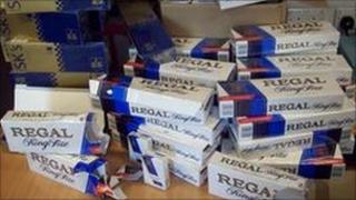 Some counterfeit cigarettes seized by officials