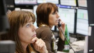 Traders in Frankfurt