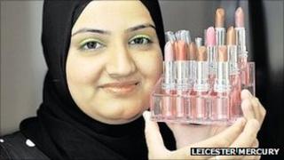 Nadia Gani with her Halal make-up