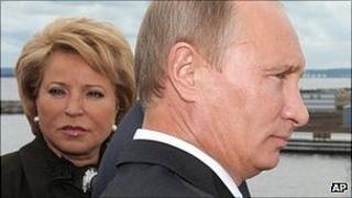Valentina Matviyenko with Vladimir Putin