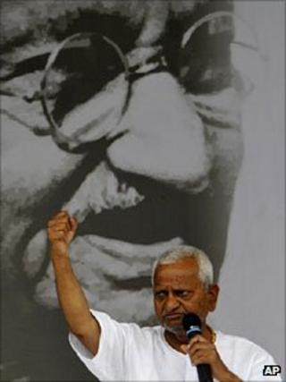 Anna Hazare on hunger strike