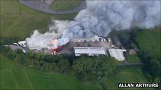 Fire at Lasham industrial site