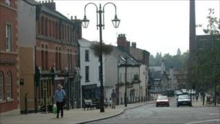 Yorke Street, Wrexham, looking towards the Tuttle Street chimney