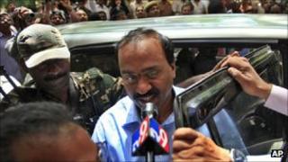 G Janardhana Reddy after his arrest on 5 September 2011