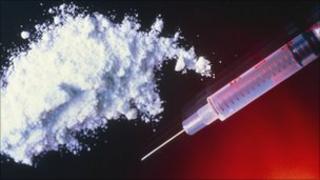 Drugs and syringe
