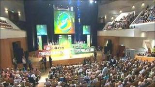 Sin Fein ard fheis at the Waterfront Hall