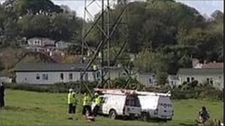 Pylon outside Weston General Hospital