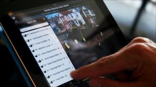 Selecting cameras on iPad app