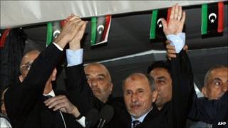 Mustafa Abdul Jalil in Tripoli on 12 September 2011