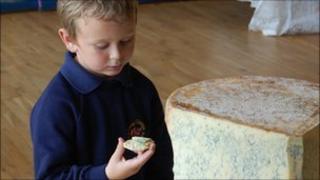 Big Stilton cheese slice