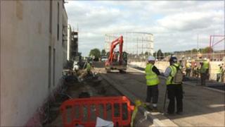 Building work continues at Bath's Riverside development