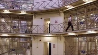 Prison officer in the Rotunda area of HMP Manchester