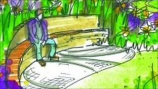 A design sketch for the Jo Yeates memorial garden