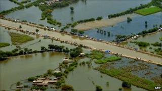 Flood affected areas in Badin, 23 September 2011