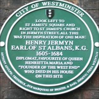 Green plaque for Henry Jermyn