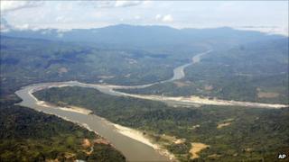 The Irrawaddy River runs through Kachin State, northern Burma. Photo taken Dec 2009