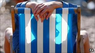 Person in deck chair