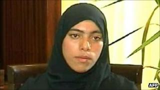 A handout video grab from the Syrian Arab News Agency (SANA) allegedly shows a woman who claims to be Zainab al-Hosni, 5 October 2011