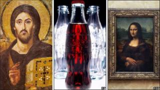 Christ, Coca-Cola bottle and the Mona Lisa