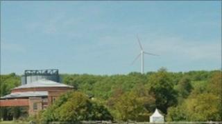 Glyndebourne wind turbine impression