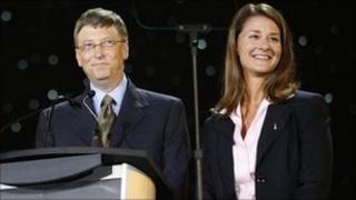 Bill and Melinda Gates at an Aids conference in Toronto 2006.
