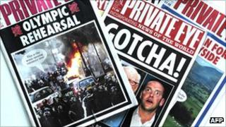 A selection Private Eye covers