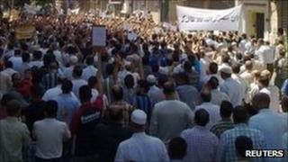 Anti-Bashar protest in Homs. File photo