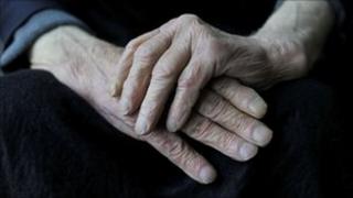 Elderly person's hands