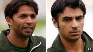 Mohammad Asif (left) and Salman Butt