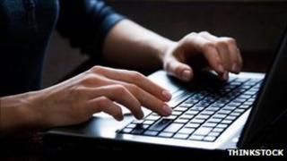 Hands on a keyboard