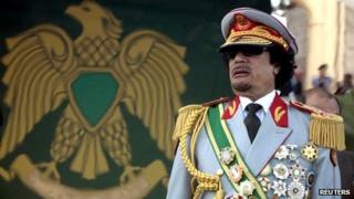 Libya's leader Muammar Gaddafi attends a celebration of the 40th anniversary of his coming to power at the Green Square in Tripoli in this September 1, 2009 file photo