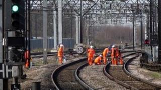 Railway maintenance workers