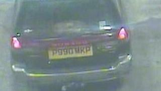 CCTV image of car before it was burned out