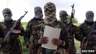 Al-Shabab's military spokesman Sheik Abdul Asis Abu Muscab - photographed in October 2011