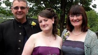 Michelle Coulson with her parents Graham and Eleanor