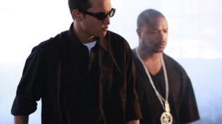 Adil Omar with US rapper Xzibit in a video shoot in Los Angeles